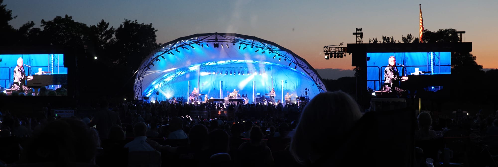 outdoor concert venue at sunset Seattle